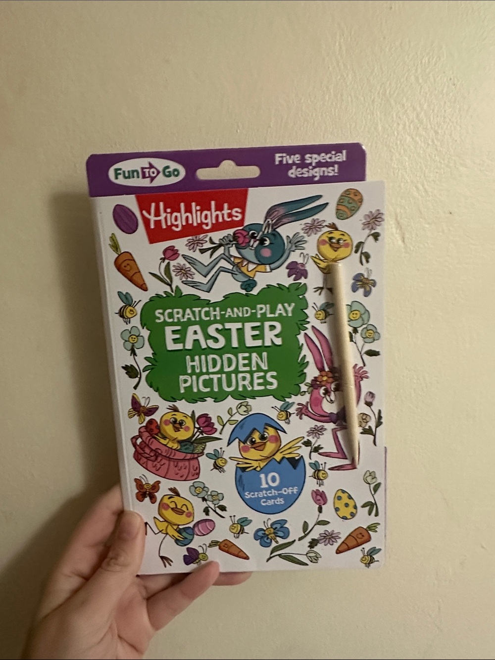 Scratch-and-Play Easter Hidden Pictures - White & Multicolor